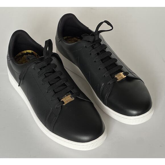 Versace Medusa Men's Black Leather Sneakers 10 US (43 Euro) 1016936 NIB - Picture 11 of 16